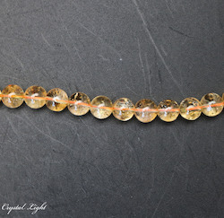 China, glassware and earthenware wholesaling: Citrine 8mm Round Bead