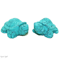Blue Howlite Tortoise - Medium