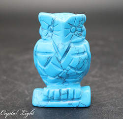 China, glassware and earthenware wholesaling: Blue Howlite Owl - Small