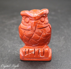 China, glassware and earthenware wholesaling: Red Jasper Owl Small