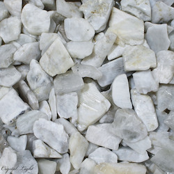 China, glassware and earthenware wholesaling: White Moonstone small Slabs/ 250g