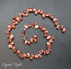 China, glassware and earthenware wholesaling: Copper Keshi Pearl Beads
