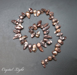 China, glassware and earthenware wholesaling: Bronze Keshi Pearl Beads
