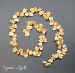 Gold Keshi Pearl Beads