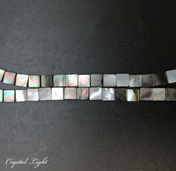 China, glassware and earthenware wholesaling: Iridescent Shell Square Beads