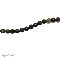 China, glassware and earthenware wholesaling: Goldsheen Obsidian 6mm Beads