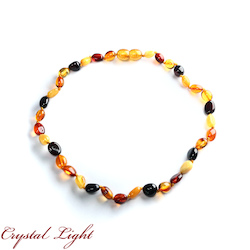 China, glassware and earthenware wholesaling: Amber Teething Necklace - Mixed