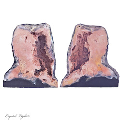 China, glassware and earthenware wholesaling: Pink Amethyst Geode Pair