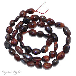 China, glassware and earthenware wholesaling: Red Tiger's Eye Tumble Beads