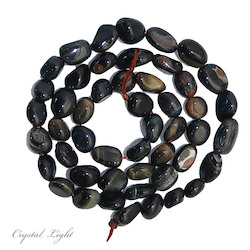 China, glassware and earthenware wholesaling: Blue Tiger's Eye Tumble Beads