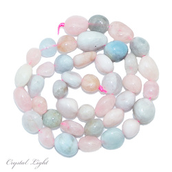 Morganite & Aquamarine Tumble Beads