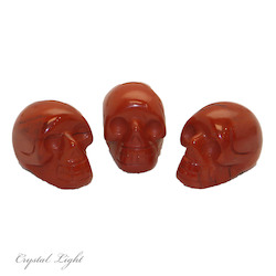 China, glassware and earthenware wholesaling: Red Jasper Mini Skull