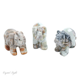 China, glassware and earthenware wholesaling: Net Jasper Elephant Small