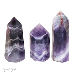 China, glassware and earthenware wholesaling: Chevron Amethyst Polished Point