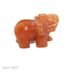 China, glassware and earthenware wholesaling: Orange Aventurine Elephant Large