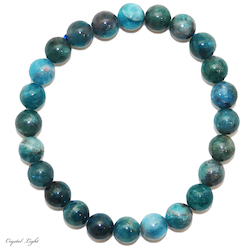China, glassware and earthenware wholesaling: Blue Apatite 8mm Bracelet