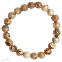 China, glassware and earthenware wholesaling: Picture Jasper 8mm Bracelet