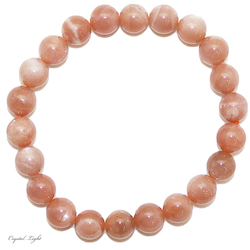 China, glassware and earthenware wholesaling: Peach Moonstone 8mm Bracelet