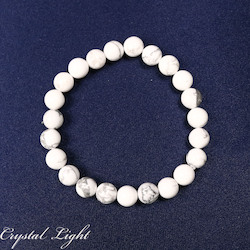 China, glassware and earthenware wholesaling: Howlite 8mm Bracelet