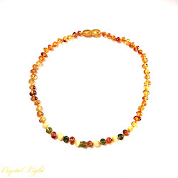 Tri-Colour Amber Teething Necklace