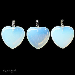 China, glassware and earthenware wholesaling: Opalite Heart Pendant