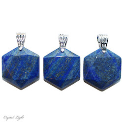 China, glassware and earthenware wholesaling: Lapis Lazuli Hexagon Pendant