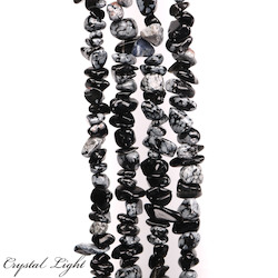 Snowflake Obsidian Chip Beads