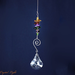 China, glassware and earthenware wholesaling: Pear Drop Spiral Rainbow Suncatcher