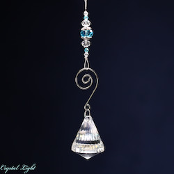 China, glassware and earthenware wholesaling: Spiral Suncatcher- Blue