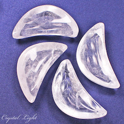 China, glassware and earthenware wholesaling: Clear Quartz Crescent Dish