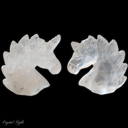 China, glassware and earthenware wholesaling: Clear Quartz Unicorn Head