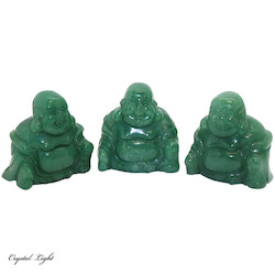 China, glassware and earthenware wholesaling: Green Aventurine Buddha