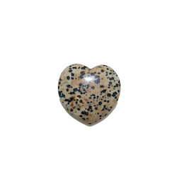 Dalmatian Jasper Flat Heart