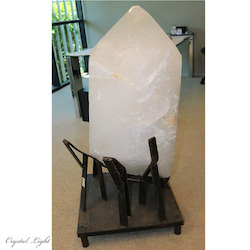 China, glassware and earthenware wholesaling: Large Quartz Point on Stand