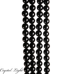China, glassware and earthenware wholesaling: Black Obsidian 8mm Beads