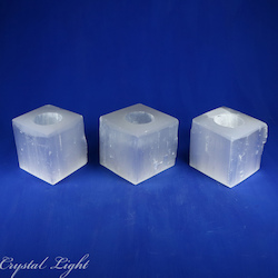 China, glassware and earthenware wholesaling: Selenite Square Candle Holder