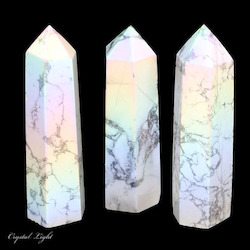 China, glassware and earthenware wholesaling: Howlite Aura Polished Point