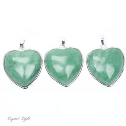 China, glassware and earthenware wholesaling: Green Aventurine Heart Pendant with Frame