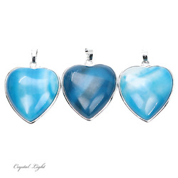 China, glassware and earthenware wholesaling: Blue Agate Heart Pendant with Frame