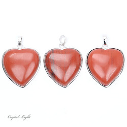 China, glassware and earthenware wholesaling: Red Jasper Heart Pendant with Frame