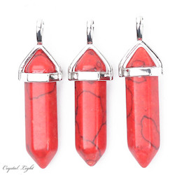China, glassware and earthenware wholesaling: Red Howlite Double Terminated Pendant
