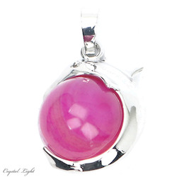 China, glassware and earthenware wholesaling: Pink Agate Dolphin Sphere Pendant