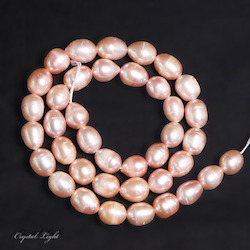 China, glassware and earthenware wholesaling: Freshwater Pearl Beads- Peach
