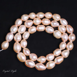 China, glassware and earthenware wholesaling: Freshwater Pearl Beads- Peach