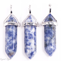 China, glassware and earthenware wholesaling: Blue Spot Stone Double Terminated Pendant