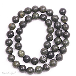 Dark Serpentine 8mm Round Beads