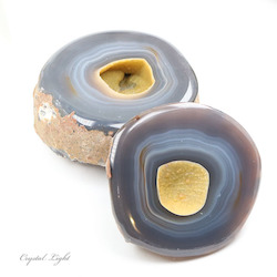 China, glassware and earthenware wholesaling: Agate Geode Pot with Lid