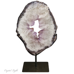 China, glassware and earthenware wholesaling: Amethyst Druse Ring on stand