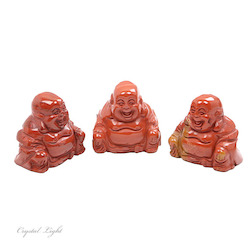 China, glassware and earthenware wholesaling: Red Jasper Buddha Small