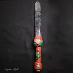 China, glassware and earthenware wholesaling: Fluorite Wand with Chevron Amethyst Sphere